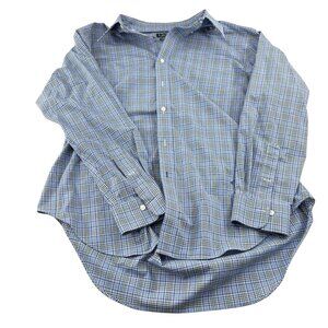 Lauren Ralph Lauren Mens Classic Fit Stretch Non Iron Plaid Shirt 17 1/2 34/35